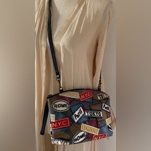 Unique 2-1 crossbody  rare multicolor travels casual wristlet bag